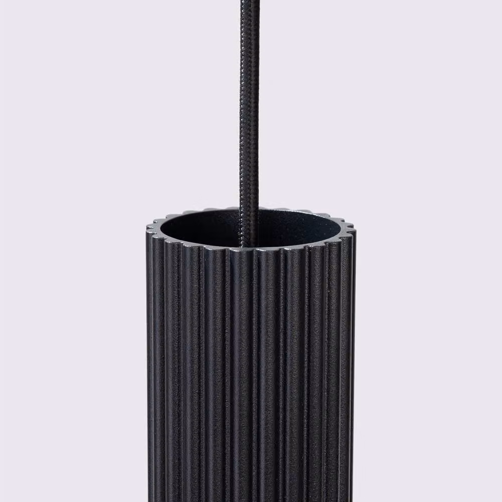 Sollux Lighting Karbon minimalist LED pendant lamp in black, W/D/H: 90 x 30 x 6.5 cm – 5