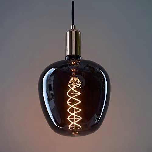 Loops 4W E27 LED Filament Lamp with Grey Smoked Glass Globe, 50 Lumen, 1800K Warm White – 3