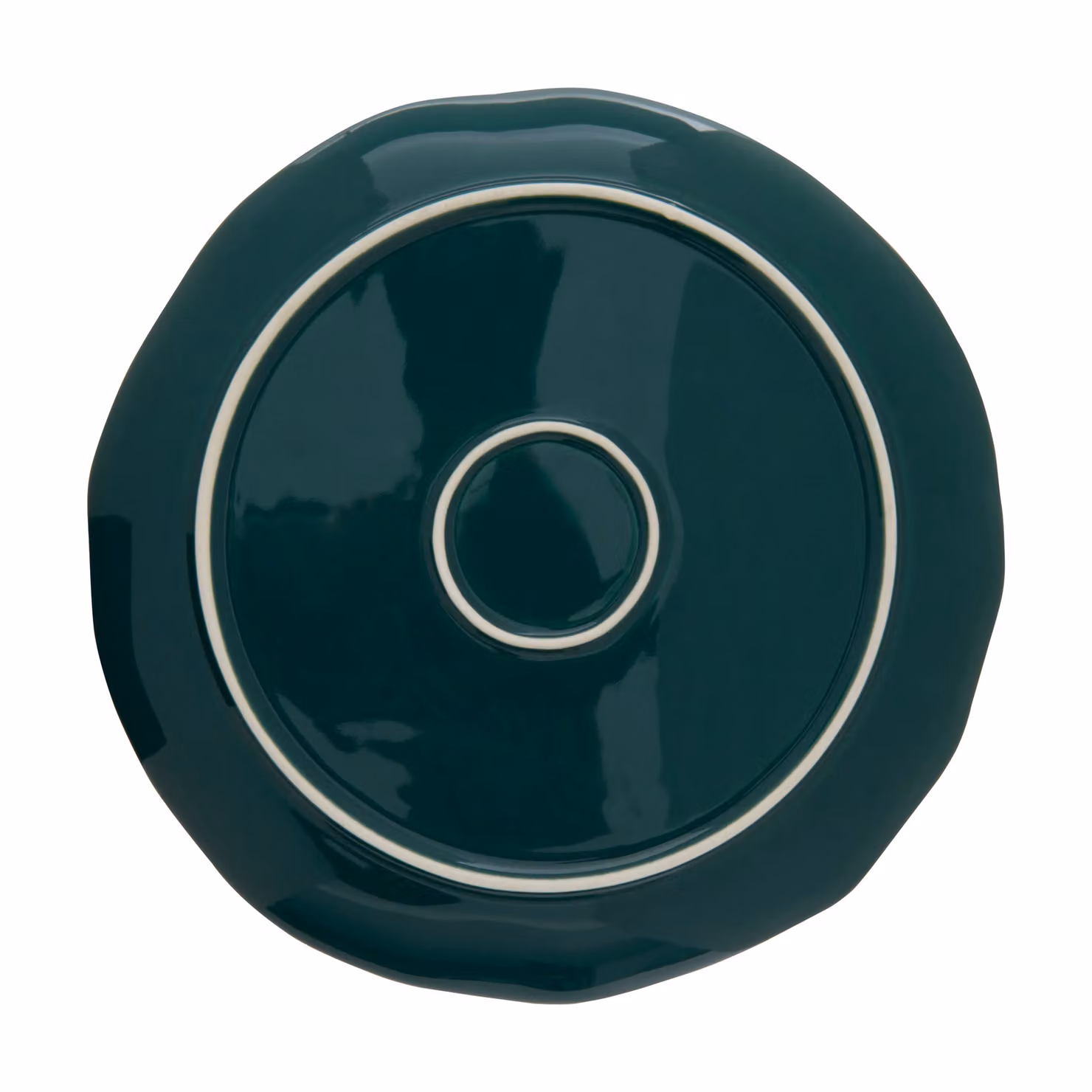 Orsina Floral Textured Side Plate in Dark Green Porcelain – 2