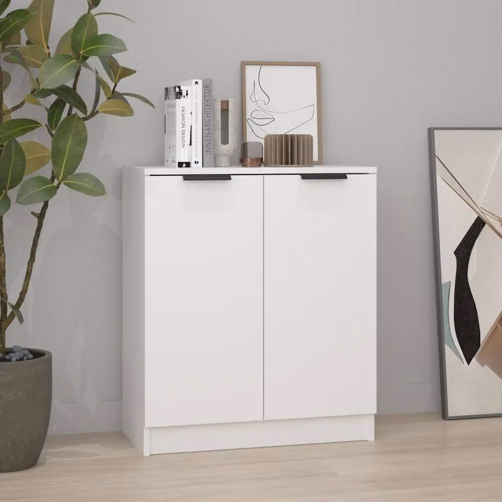 Berkfield Home White Modern Sideboard in Matt Engineered Wood W/D/H: 60 x 30 x 70 cm – 2