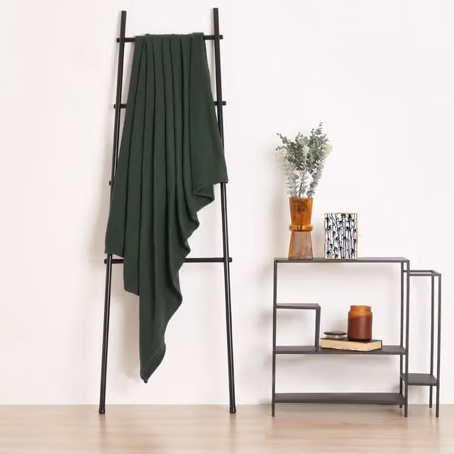Dreamscene Plain Green Fleece Throw Blanket