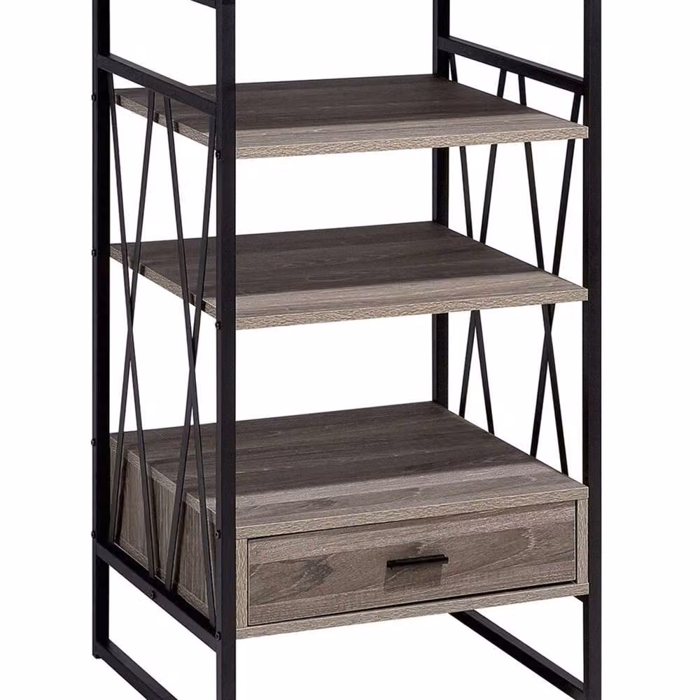 Wyld and Coco Industrial Console Table and TV Stand in Brown and Black, W/D/H: 101 x 51 x 56 cm – 2