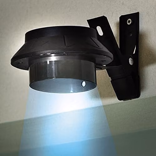 mysmartbuy 2 x Solar Powered Clip On Garden LED Security Lights in Black, Diameter: 11 cm – 2