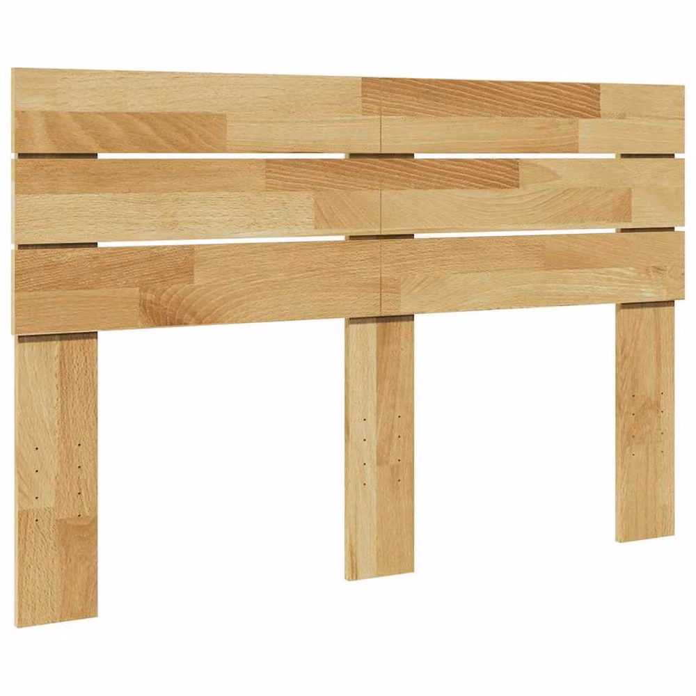 Berkfield Home Solid Oak Headboard in Light Brown, Width: 122 cm – 2