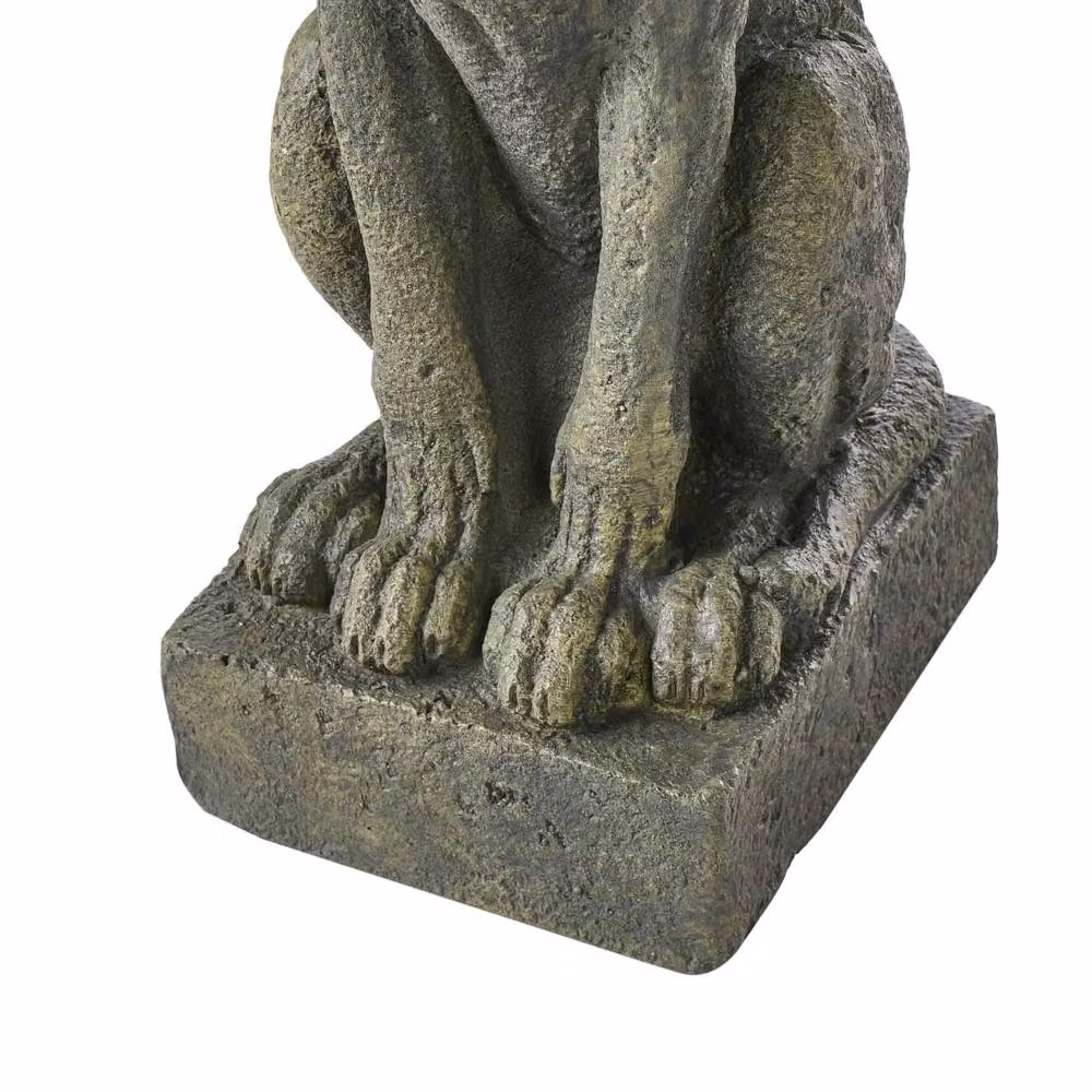 Wyld and Coco Green Ceramic Dog Figurine, Rustic Distressed Tabletop Decor, Height: 73 cm – 3