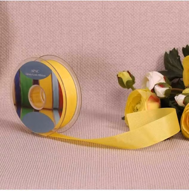 KDMD Yellow Grosgrain Ribbon, 2 Pack