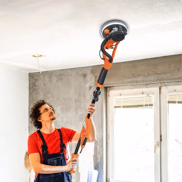 COSTWAY Foldable Drywall Sander in Black