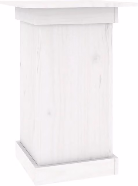Berkfield Home White Rustic Pine Wood Flower Stand, W/D/H: 40 x 40 x 60 cm – 1