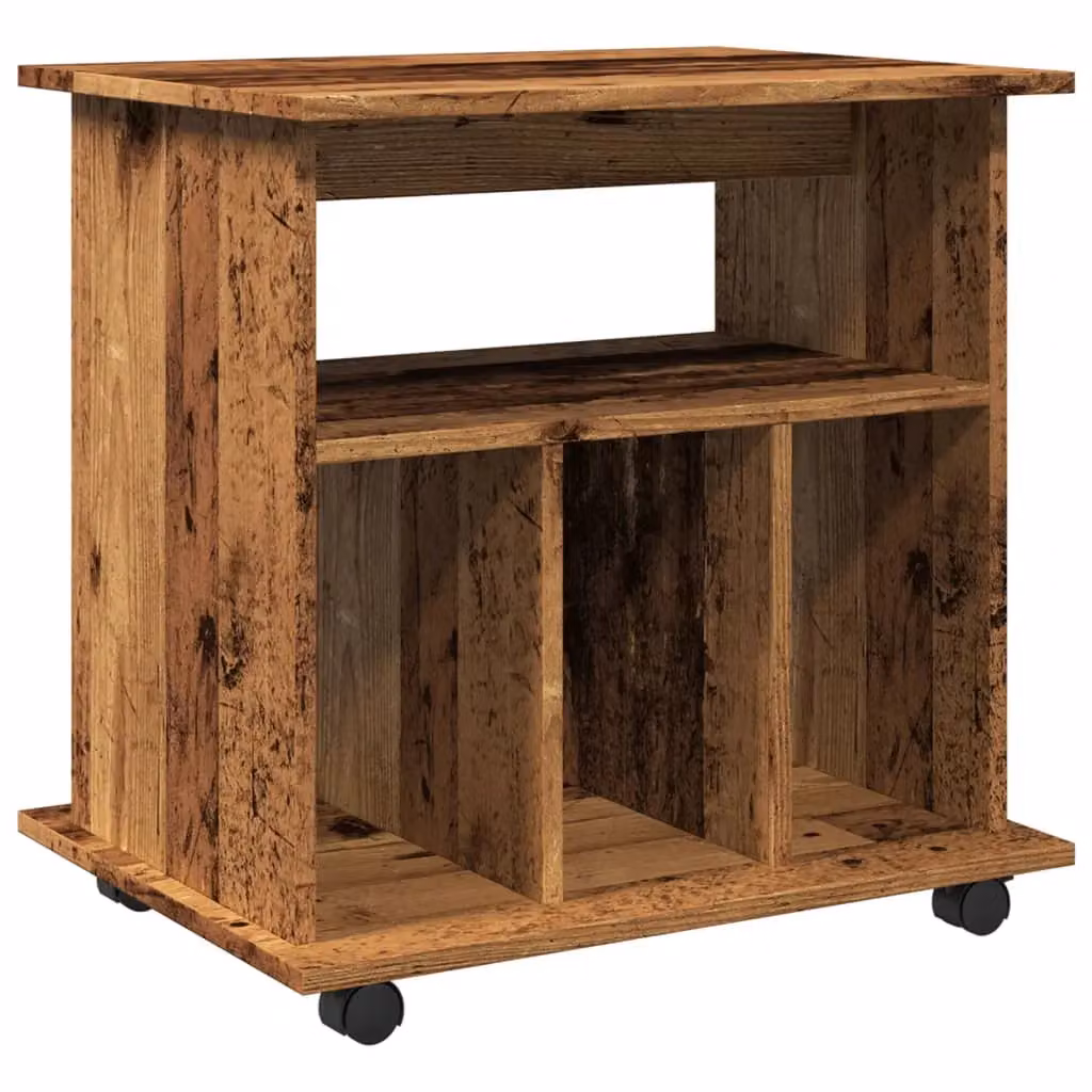 Berkfield Home Rolling Cabinet in Brown Old Wood, W/D/H: 60 x 45 x 60 cm – 2