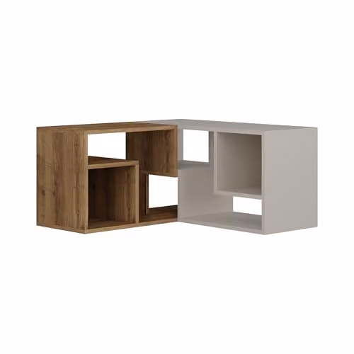 Decortie Glis Modern TV Unit and Media Stand for 35 Inch TVs in Dark Brown and Sand – 2