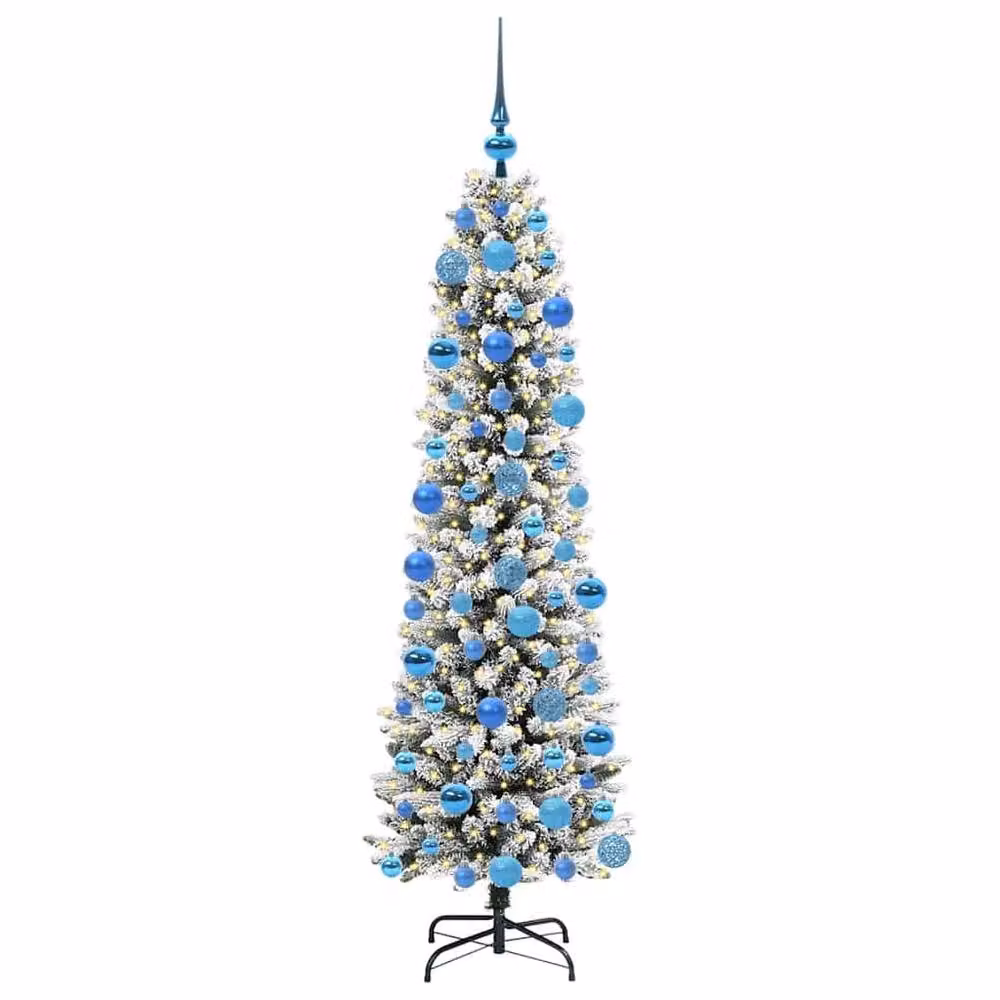 Berkfield Home Artificial Christmas Tree in Green, White and Black, Height: 180 cm – 3