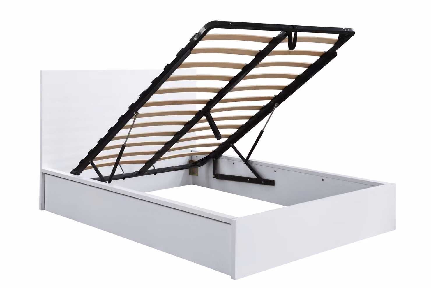 Birlea Oslo Upholstered Ottoman Bed Frame with Gas Lift Storage, White, W/D/H: 140 x 200 x 100.5 cm – 2