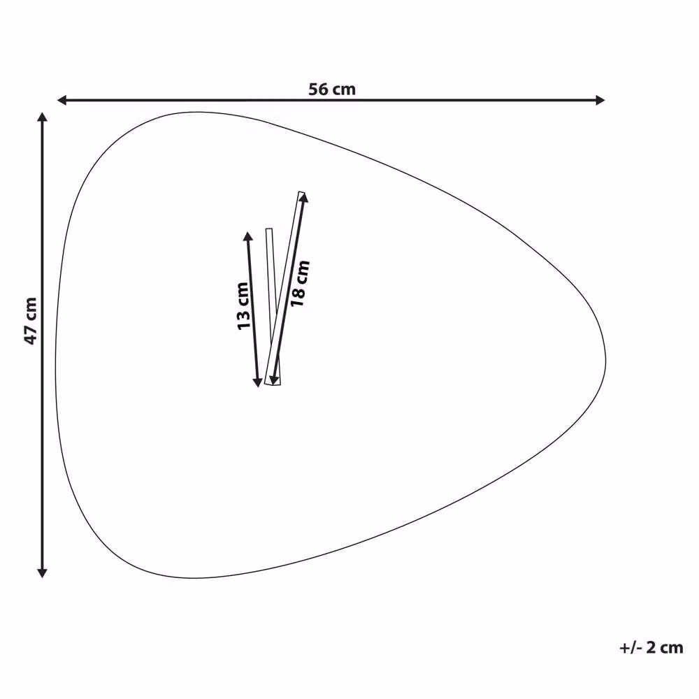 Wyld and Coco Modern Analog Wall Clock in Brown and Gold with Organic Irregular Shape – 4