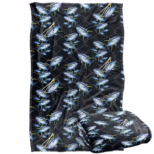 JQ Licensing Sushi Pattern Super Soft Silky Touch Fleece Throw Blanket, Multicolour, W: 91 cm, D: 147 cm