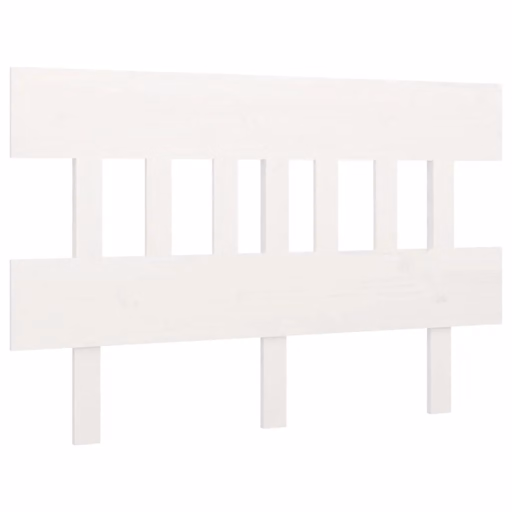 Berkfield Home White Rustic Solid Pine Bed Headboard W: 143.5 cm, D: 3 cm, H: 81 cm – 2