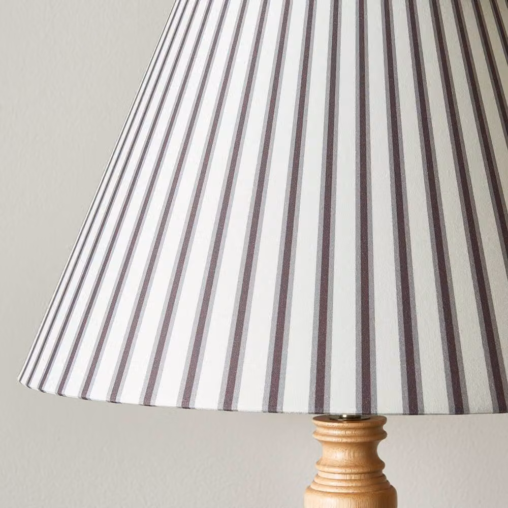 First Choice Lighting Julian Natural Wood Floor Lamp with Fabric Shade – 3