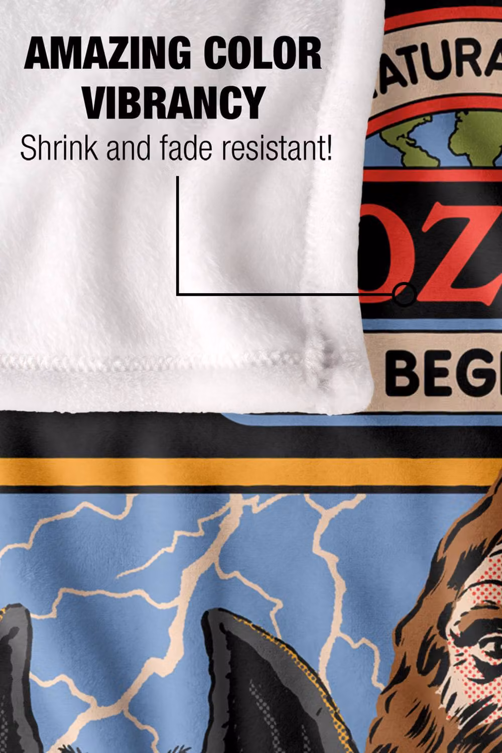 Steven Rhodes Cryptozoology For Beginners Multicolour Fleece Throw Blanket W/D/H: 152 x 127 cm – 4