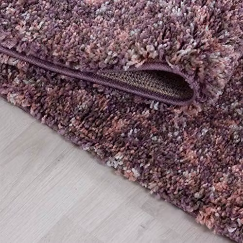 Bravich Pink Abstract Modern Shaggy Rug, W/D/H: 110 x 60 x 1 cm – 4