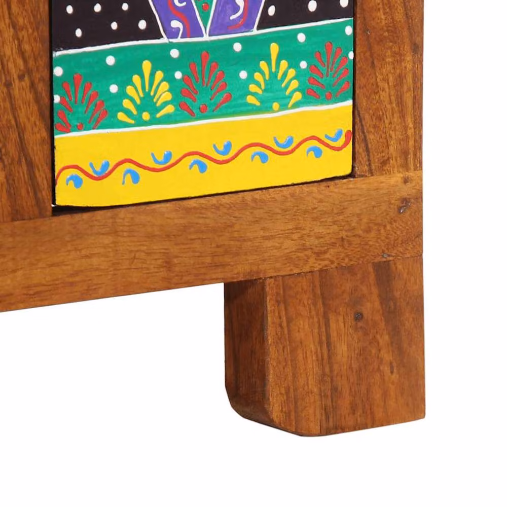Berkfield Home Multicolour Acacia Solid Wood Sideboard W/D/H: 50 x 35 x 60 cm – 6