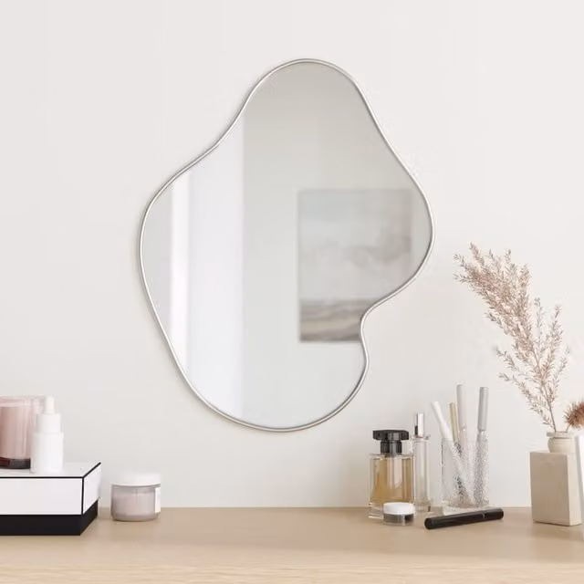 Berkfield Home Minimalist Rectangular Wall Mirror in Silver, W: 50 cm, H: 40 cm – 1