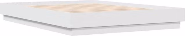Berkfield Home Durable Engineered Wood Bed Frame in White, W/D/H: 140 x 200 cm