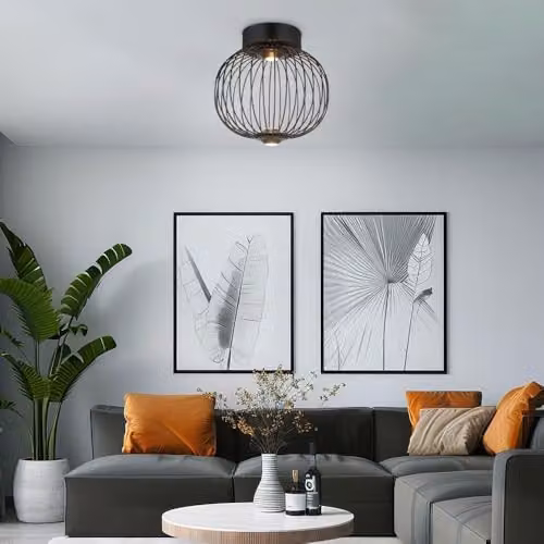 Netlighting Globo Lighting Sphere LED Ceiling and Wall Lamp, Black, Diameter: 30 cm – 3