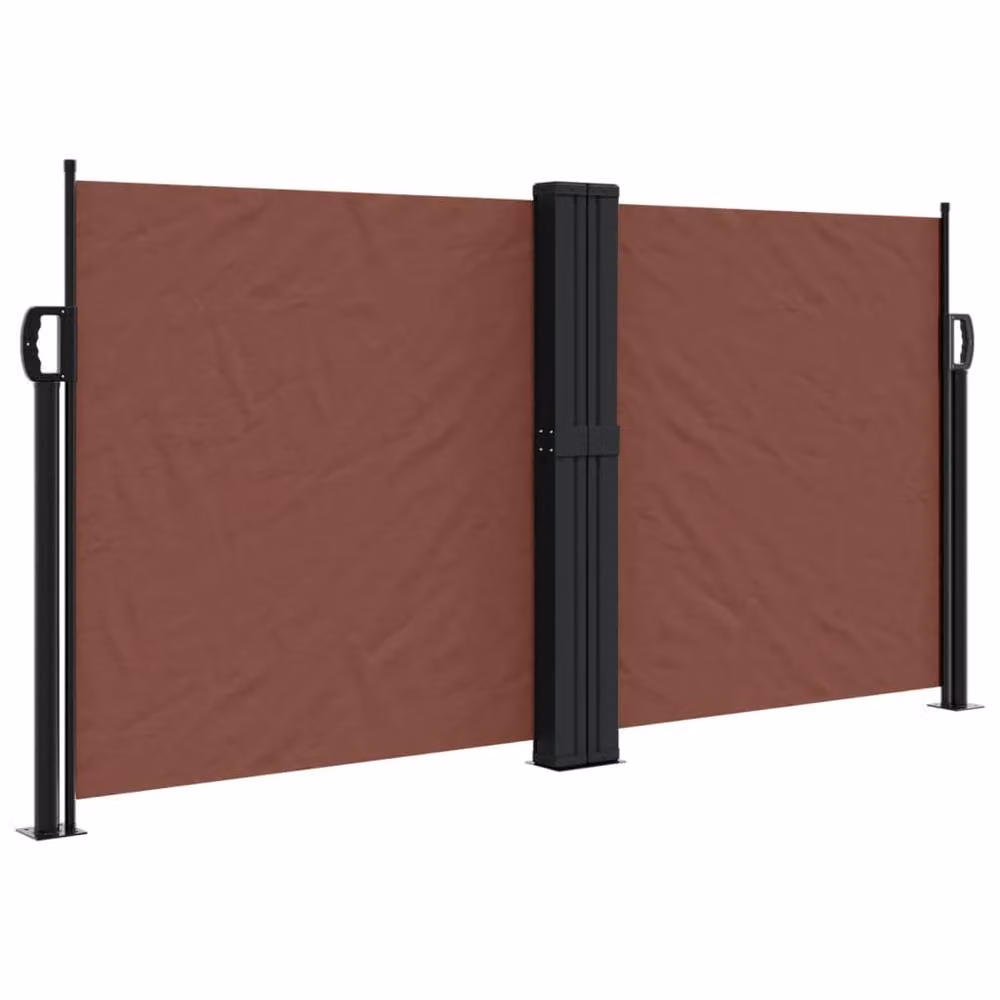 Berkfield Home Retractable Side Awning in Brown, W/H: 600 x 120 cm – 1