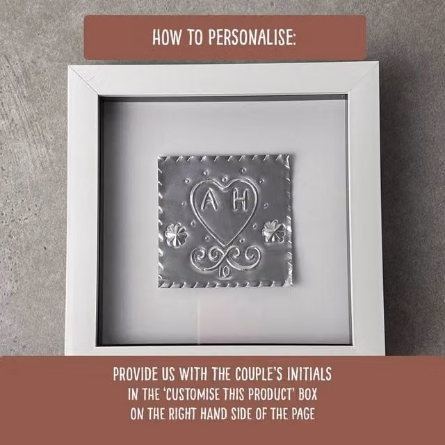 Afewhometruths Personalised Silver Tin Heart of Love 10th Anniversary Gift – 1