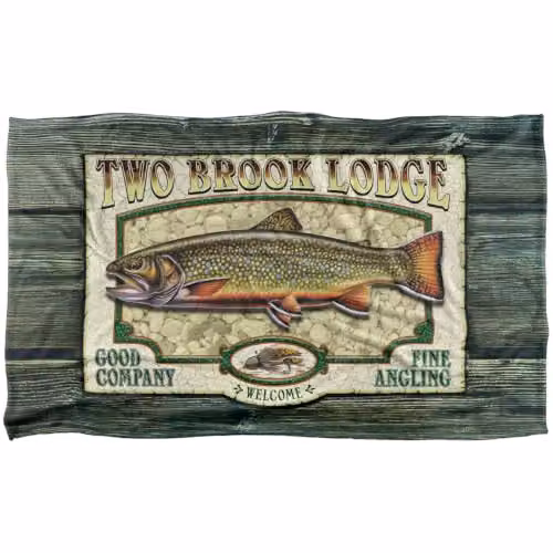 JQ Licensing Two Brook Lodge Sign Silky Touch Super Soft Fleece Throw Blanket, Multicolour, W: 91 cm, D: 147 cm