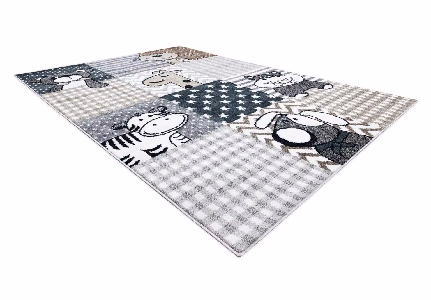 RugsX Fun Rectangular Childrens Rug in Grey and Multicolour, W: 200 cm, D: 290 cm – 2