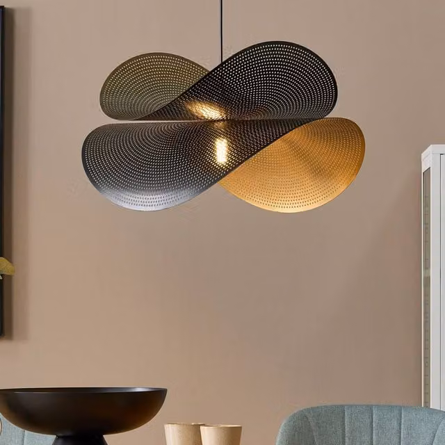 Wyld and Coco Black and Gold Metal Pendant Lamp – 1