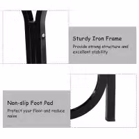 Costway Outdoor Picnic Table and Bench Set in Black – 7