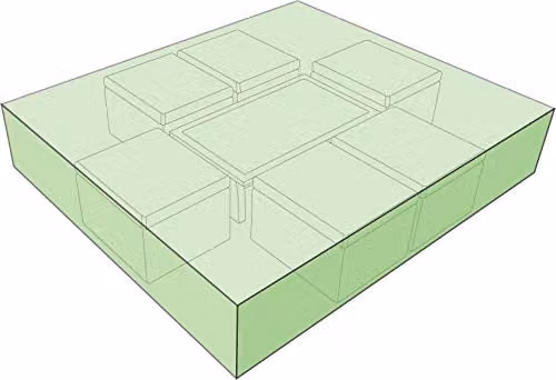 St Helens Home and Garden Water Repellent Green Garden Set Cover for 7 Pieces – 1