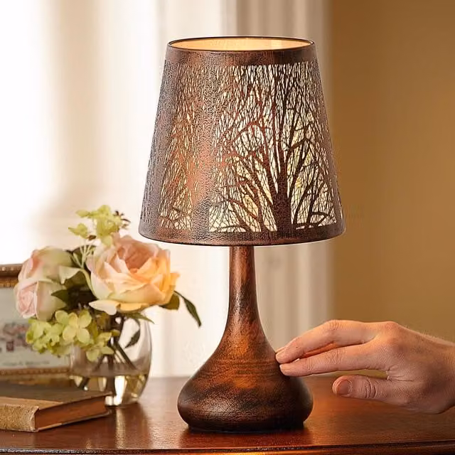 mysmartbuy Tree Design Touch Operated Dimmable Tabletop Lamp in Bronze Effect, H28 x W17 cm – 1
