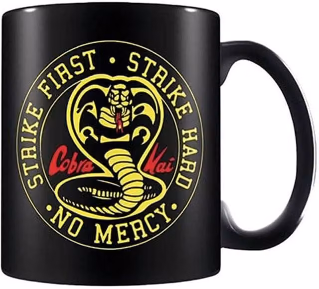 Cobra Kai Ceramic Mug in Black and Yellow – 1