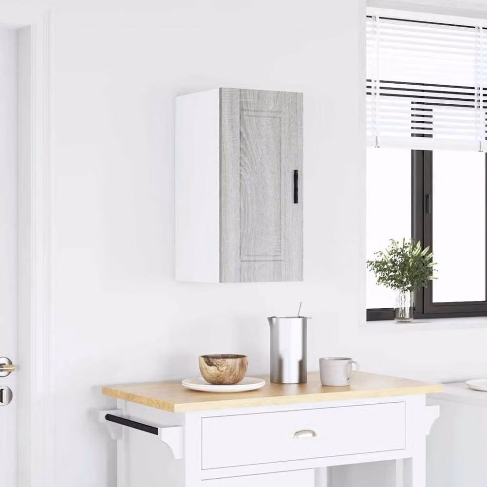 Berkfield Home Porto Wall Mounted Kitchen Cabinet in Grey Sonoma Engineered Wood, W/D/H: 60 x 30 x 31 cm