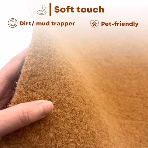 Nicoman Brown Coir and PVC Non-Slip Runner Rug, W/D/H: 60 x 150 x 0.8 cm – 3