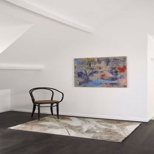 The Rug Shop UK Abstract Modern Beige and Multicolour Machine Woven Area Rug, W: 160 cm, L: 230 cm