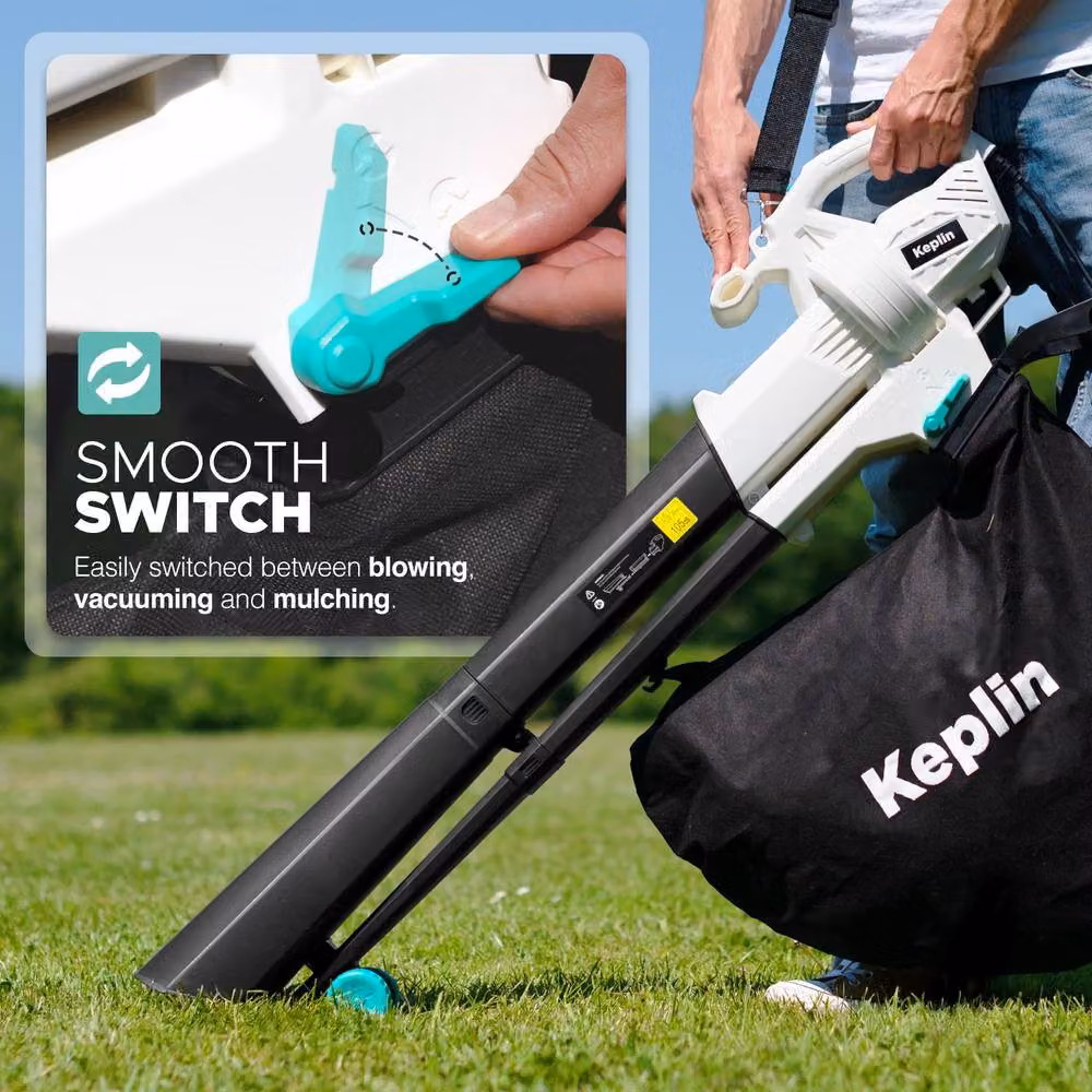 Keplin 3-in-1 Leaf Blower, Vacuum and Mulcher, 35L, Black – 4