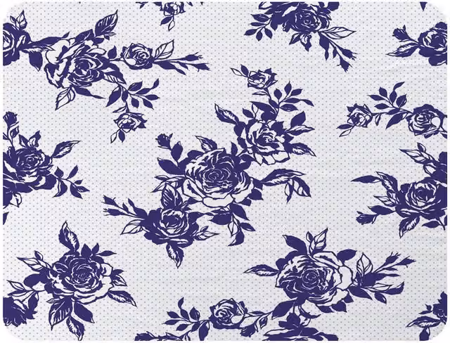 Benjamin Tate Design Roses Print On Polka Dots Fleece Blanket in Purple and Beige, W/D/H: 120 x 150 cm – 2