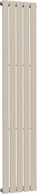 Lux Heat Flat Coloured Vertical Radiator in Moon Dust, H 180 cm x W 35 cm