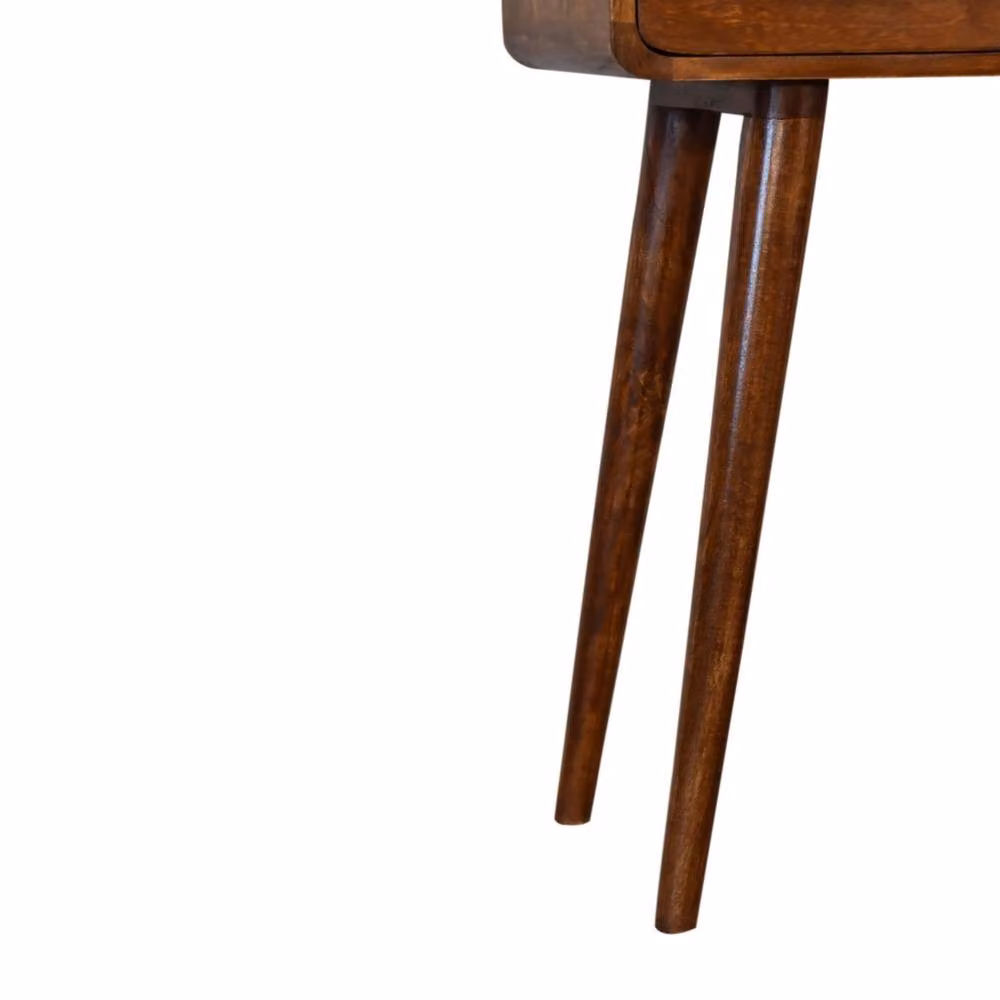 STILVORA Mid-Century Solid Mango Wood Console Table in Brown – 3