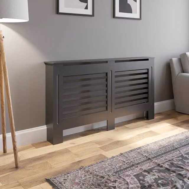 Temprazo Grey MDF Wall Mounted Radiator Cover W: 152 cm