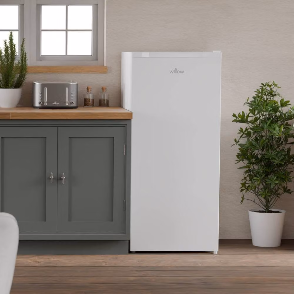 Willow 145L Freestanding Upright Tall Freezer in White with Reversible Door – 2