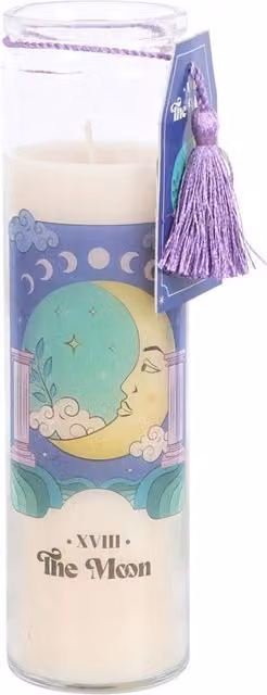 Something Different The Moon Violet White Pillar Tube Candle