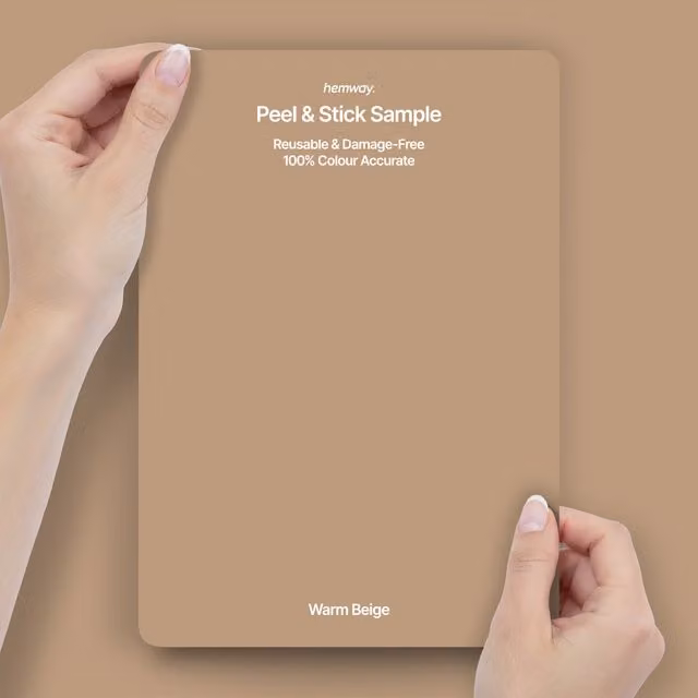 Hemway Interior Paint Sample Peel and Stick Swatch in Warm Beige