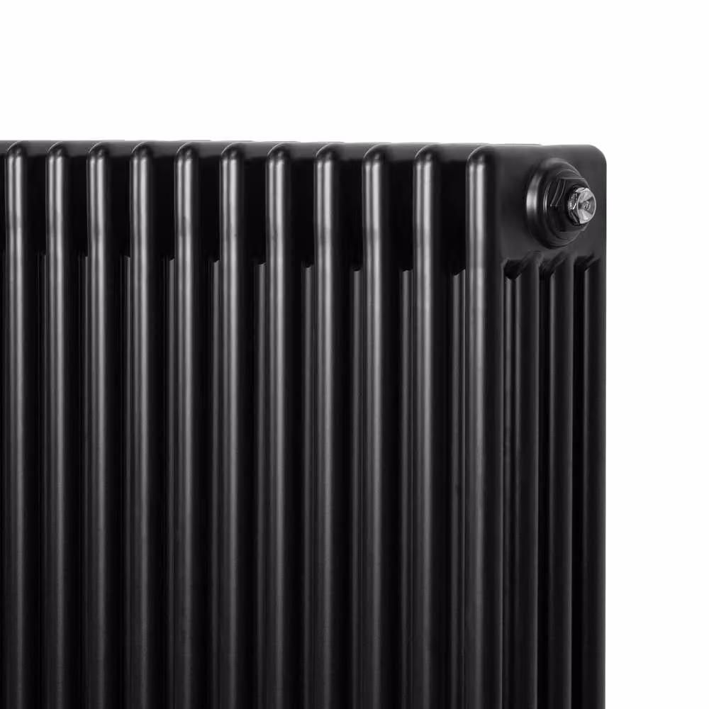 Monstershop Traditional 4 Column Steel Radiator, Black, W: 60.0 cm, H: 42.5 cm – 8