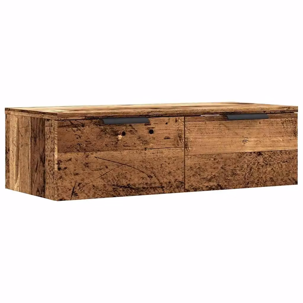 Berkfield Home Artisan Oak Wall Cabinet, Brown, W: 68 cm, D: 30 cm, H: 20 cm – 2