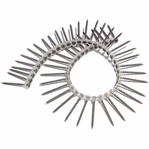 ForgeFix Coarse Thread Collated Drywall Screws, Black Phosphate, Phillips Self-Countersinking, 3.9 x 25 mm