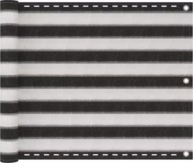 Berkfield Home Semi-Transparent HDPE Balcony Screen in Anthracite, White and Black, W: 75 cm, H: 300 cm – 1
